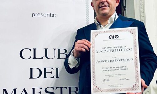 PREMIATO A FIRENZE DOMENICO AURIEMMA COME “MAESTRO OTTICO